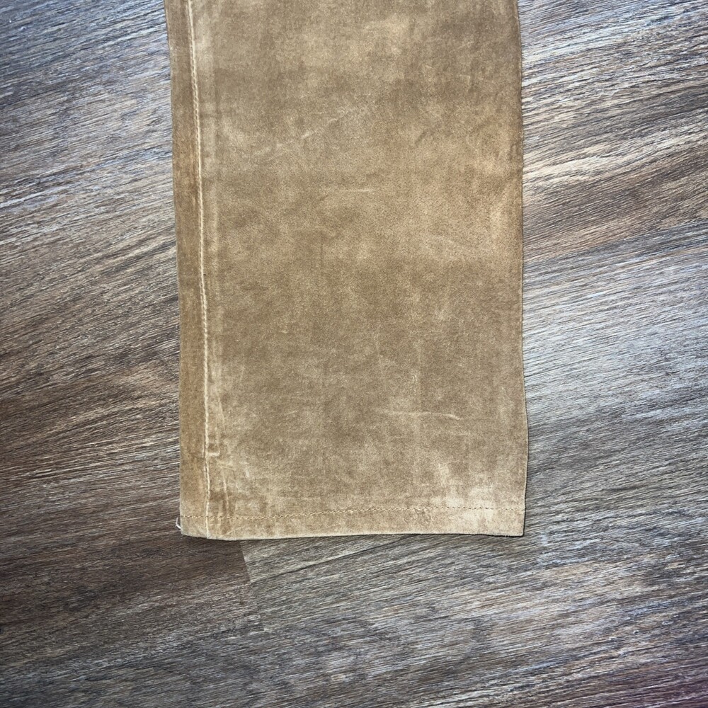 Vintage Women’s Jou Jou Skins Light Brown 100% Suede Leather Pants Size 5/6 - Picture 4 of 13